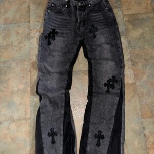 Gallery Debt. Cross Pattern Jeans